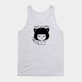 Cute Character “Don’t Know” | Kawaii Handmade Design | By Atelier Serakara Tank Top